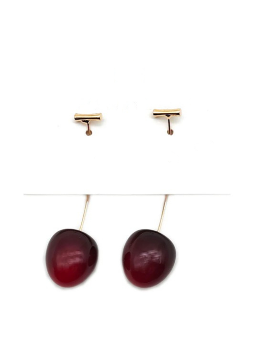 3D Cherry Earrings