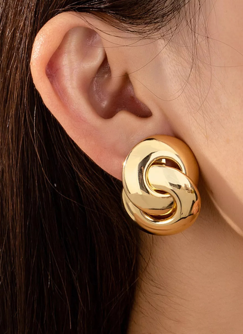 Chunky Knot Stud Earrings