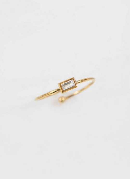 Rectangle Charm Adjustable Ring