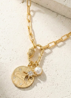 Gold Celestial Charm Chain Necklace