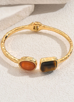 18K Gold-Plated Geometric Open Bracelet