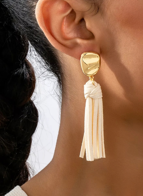 18K Gold-Plated Tassel Earrings