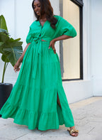 First Choice Tiered Maxi A Line Skirt