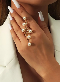 Alloy Pearl Bypass Ring