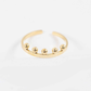 14K Gold Plated Adjustable Ring - Gold