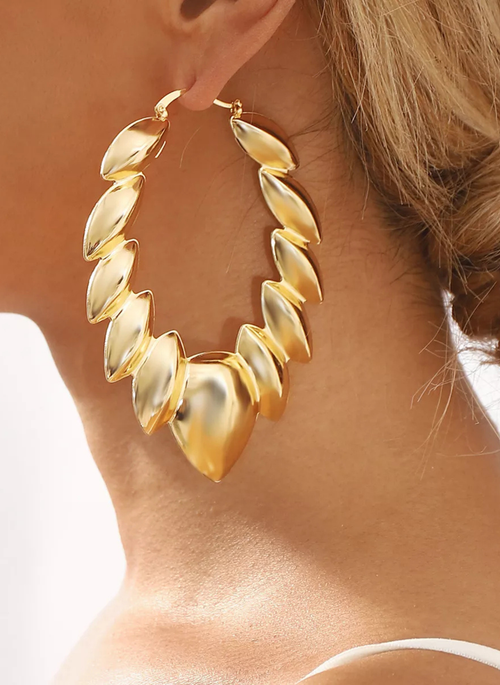 18K Gold-Plated Twisted Hoop Earrings