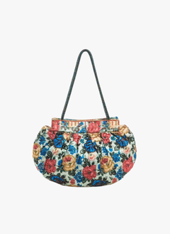 Flower Seed Beads Embellished Soft Shoulder Bag