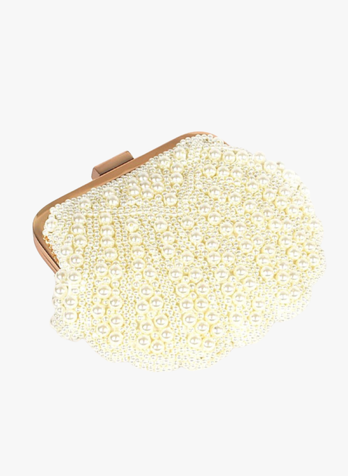 Faux Pearl Iconic Clutch Bag
