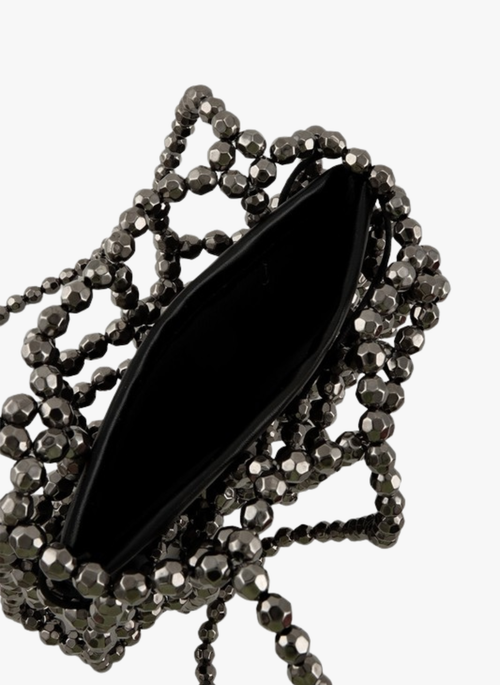 Metal Mesh and Bead Shoulder Bag