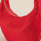 Fame Textured Mesh Knot Shoulder Bag