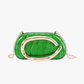 Gold Iconic Handle Marble Resin Box Clutch