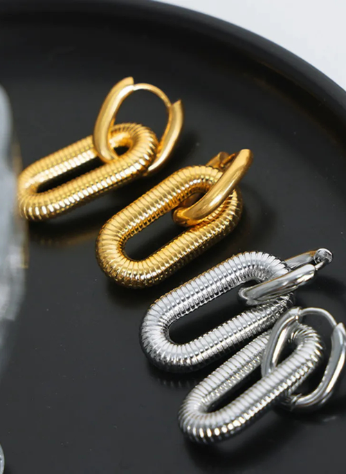 Titanium steel Dangle Earrings