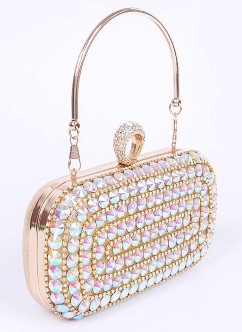 Crystal Iconic Box Clutch