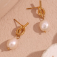 Baroque Pearl Knot Earrings