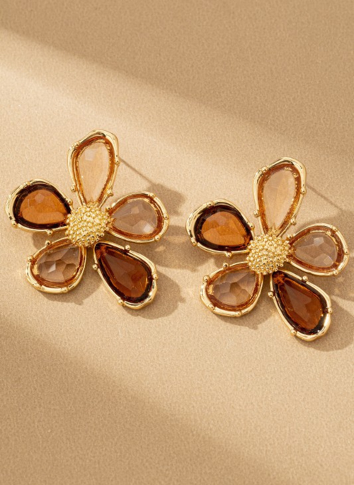 Crystal Petal Bloom Earrings