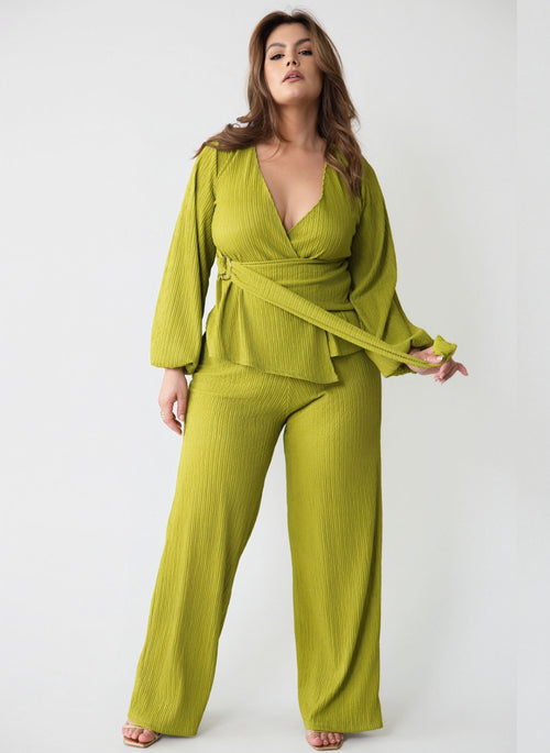 Zayne Puff Sleeve Wrap Top