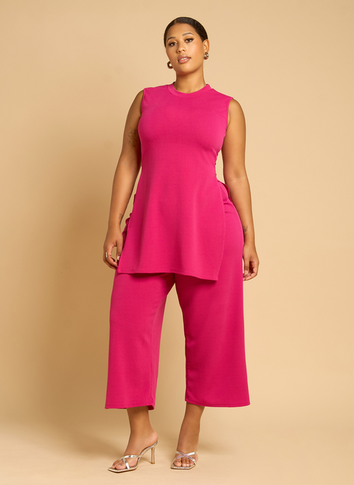 Azora Longline Top - Magenta