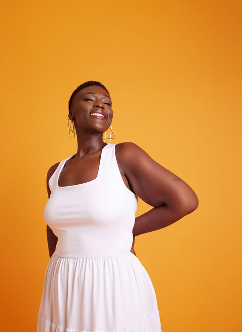 Angelica Tiered Maxi Skater Dress