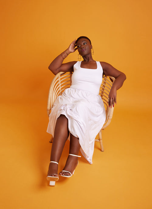 Angelica Tiered Maxi Skater Dress