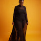 Lori Mesh Skater Maxi Dress w. Bodysuit