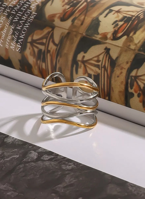 Two-Tone Open Ring