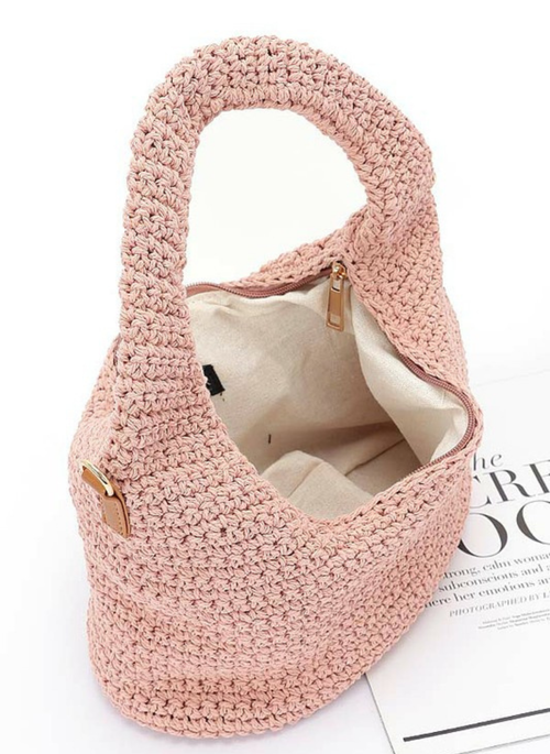 Cotton Woven Shoulder Bag