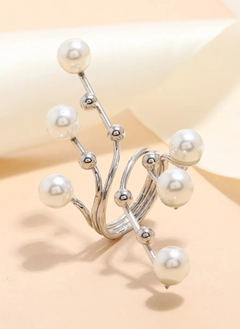 Alloy Pearl Bypass Ring