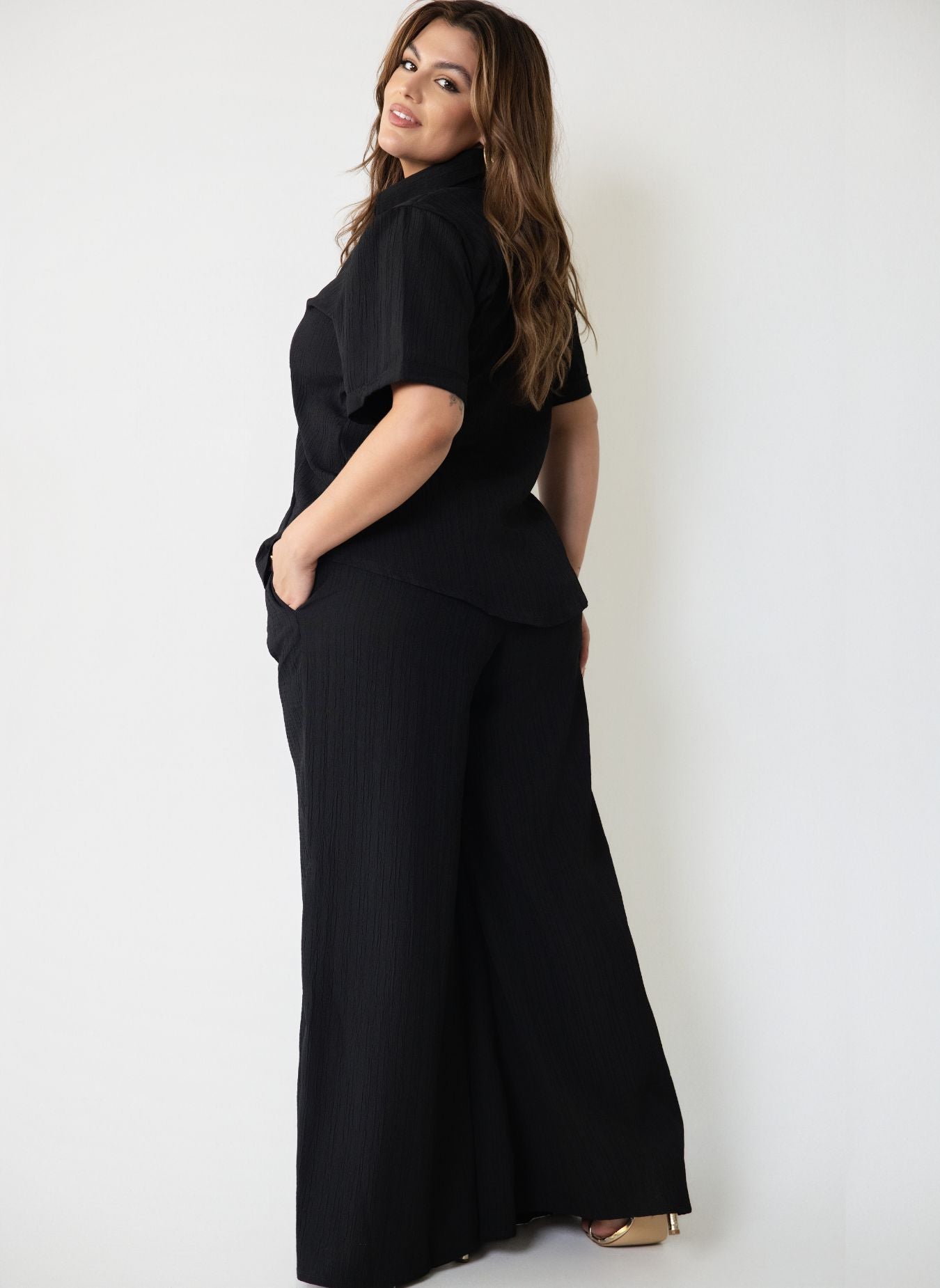 Henley Wide Leg Pants