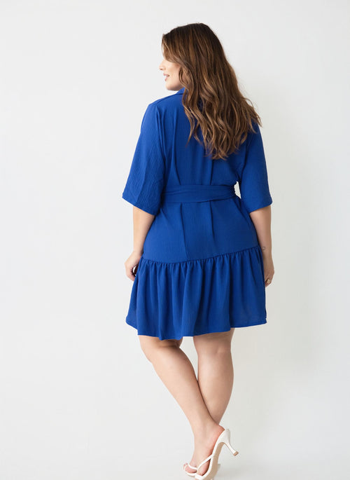 June Flutter Hem A-Line Mini Dress