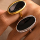 Drip Elliptical Open Ring
