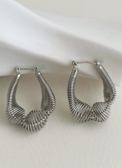 Unique Twisted Coil Design Earrings