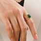 Malachite Leaf Ring