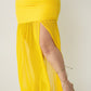 Malia Halter Mesh Ruched Maxi Dress