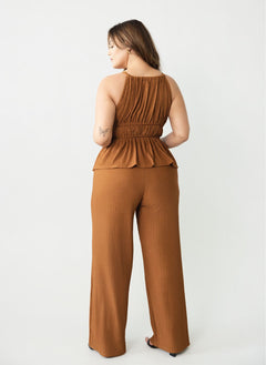 Jianna Peplum Elastic Waist Top