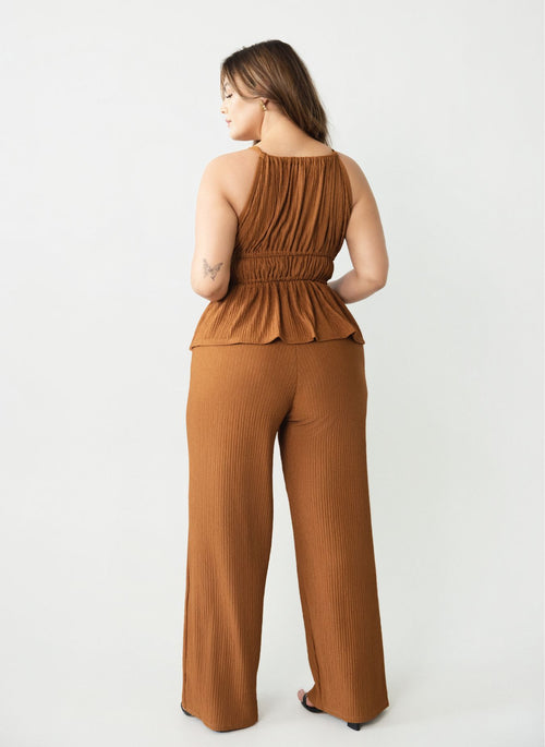 Jianna Peplum Elastic Waist Top