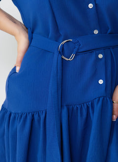 June Flutter Hem A-Line Mini Dress