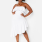 Ray of Sunshine Ruffled Sleeveless Dress - White