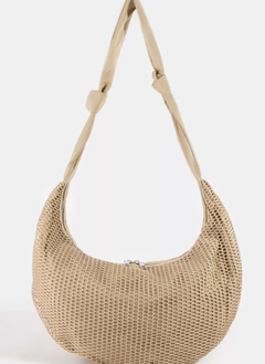 Fame Textured Mesh Knot Shoulder Bag