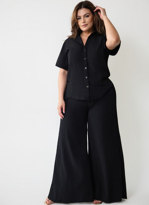 Henley Wide Leg Pants