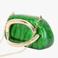 Gold Iconic Handle Marble Resin Box Clutch