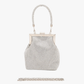 Top Handle Rhinestone Soft Clutch Bag