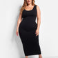 Essential Tank Maxi Bodycon Dress - Black