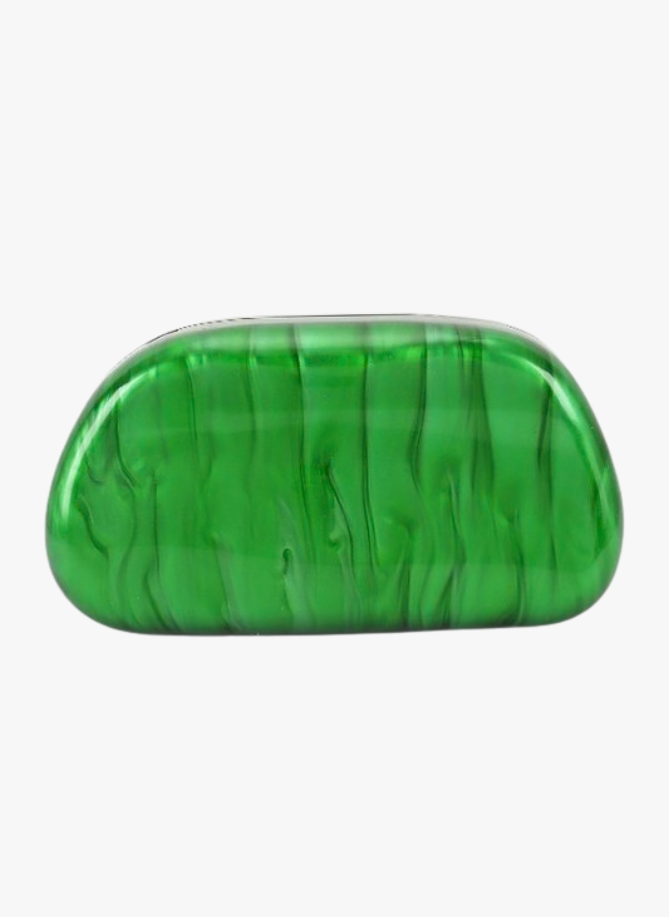 Gold Iconic Handle Marble Resin Box Clutch