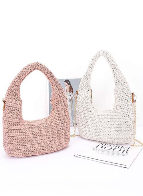Cotton Woven Shoulder Bag