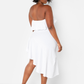 Ray of Sunshine Ruffled Sleeveless Dress - White