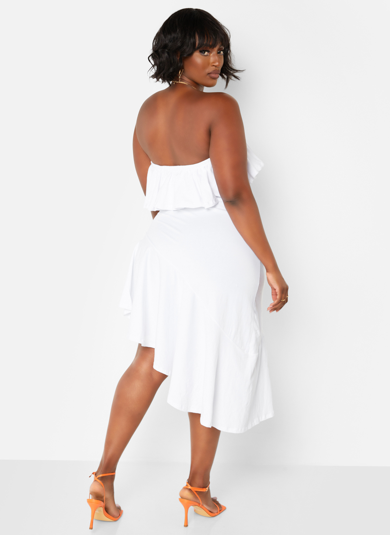Ray of Sunshine Ruffled Sleeveless Dress - White