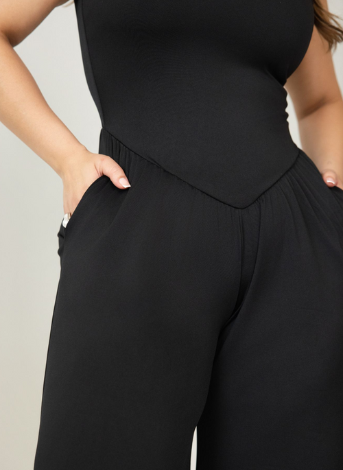 Monique Drop Waist Wide Leg Jumpsuit