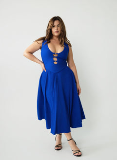 Nylah Dropped Waist Midi Dress