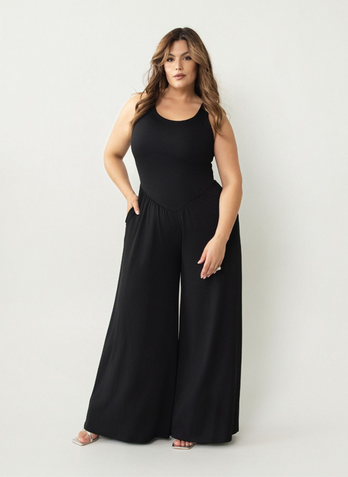 Monique Drop Waist Wide Leg Jumpsuit