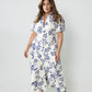 Dinah Button Down A-Line Midi Dress